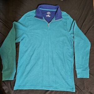 St. John's Bay Men's Medium Long Sleeve Shirt Blue/Green Casual Top